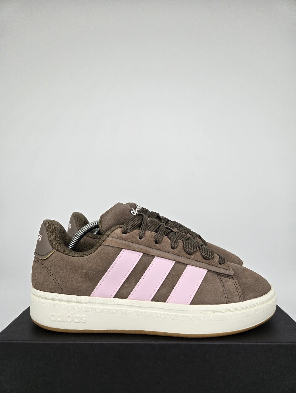 adidas Women's Grand Court Alpha JR0541 Earth Strata Clear Pink Shoes Size 8 - Picture 3 of 8